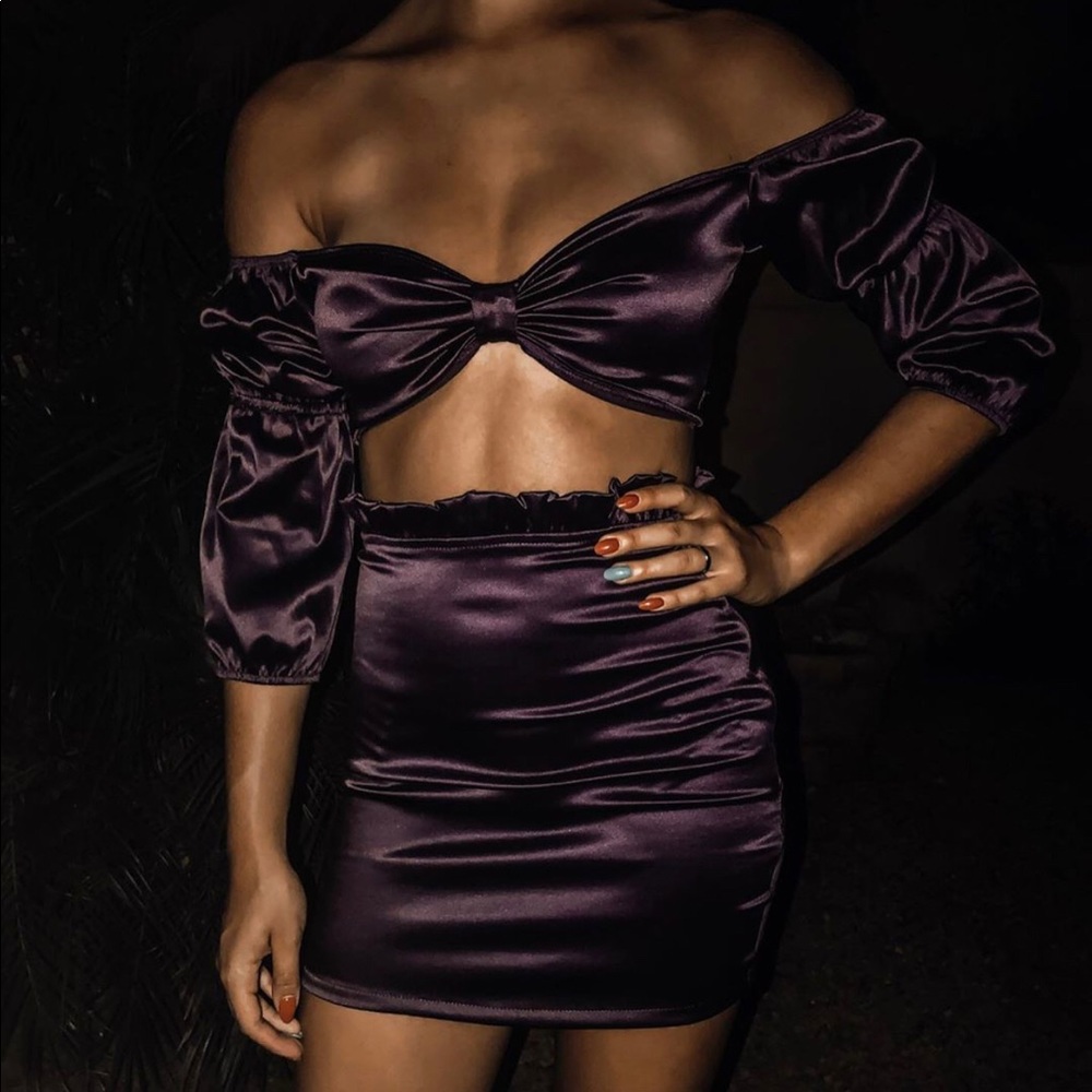The Purple Potion Satin Set